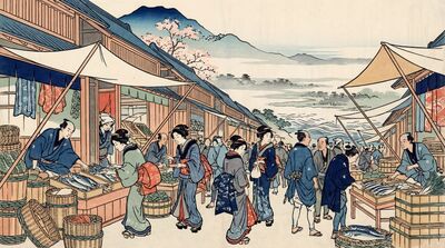 Market Morning Canvas Wall Art