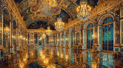 Gustav Klimt Palace Ballroom Interior Canvas Wall Art