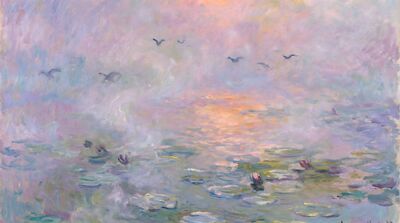 Dawn Chorus Water Lilies Canvas Wall Art