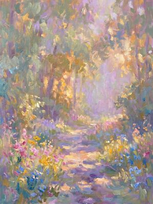 Path Through Forest Canvas Wall Art