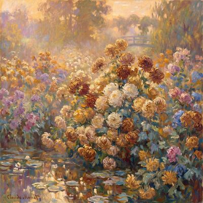 Chrysanthemum Blooms Canvas Wall Art