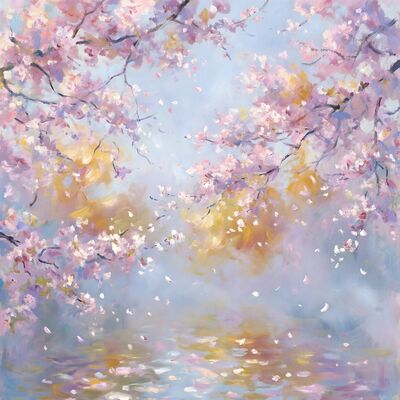 Cherry Blossom Canopy Canvas Wall Art