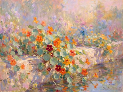Nasturtium Cascade Canvas Wall Art
