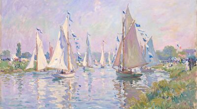 Regatta at Argenteuil Canvas Painting