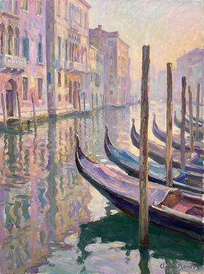 Venice Gondola Canvas Painting