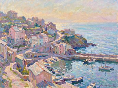 Coastal Village Canvas Painting