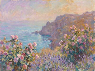 Sea Cliff Garden Canvas Wall Art