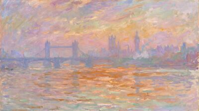 Thames at Sunset Canvas Painting