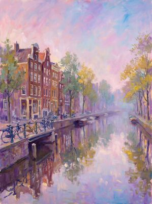 Amsterdam Canals Canvas Wall Art