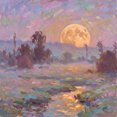 Harvest Moon Canvas Painting