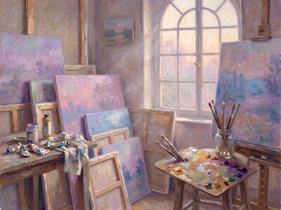 Artist Studio Canvas Wall Art