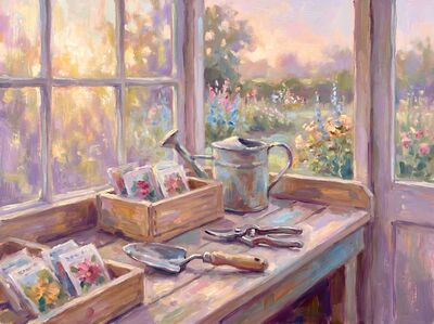 Garden Tools Canvas Painting