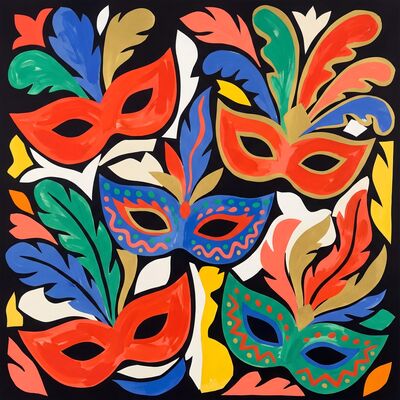 Henri Matisse Carnival Masks Canvas Painting