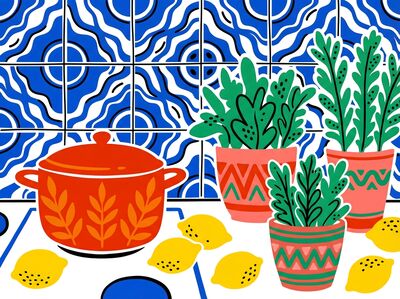 Henri Matisse Kitchen With Tiles Canvas Painting