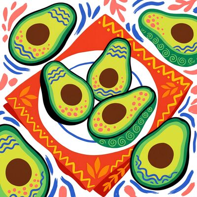 Henri Matisse Avocado Halves Canvas Painting
