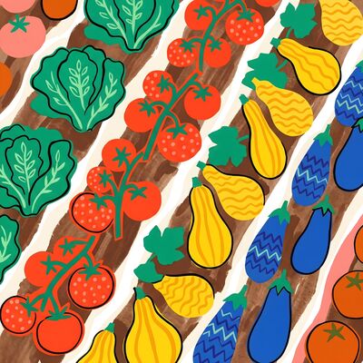 Matisse Style Vegetable Garden Canvas Painting