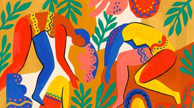 Matisse Inspired Harvest Workers Canvas Painting