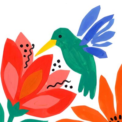 Henri Matisse Hummingbird Flower Canvas Wall Art