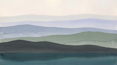 Abstract Minimalist Mountain Layers Canvas Painting
