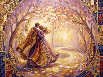 Romantic Enchanted Forest Clearing Canvas Wall Art