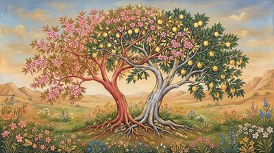Two Trees Intertwined Partnership Canvas Wall Art