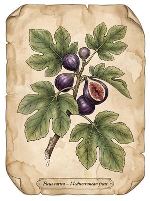 Fig Branch Study Vintage Botanical Canvas Wall Art