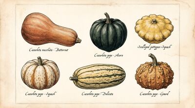 Vintage Gourd and Squash Botanical Canvas Wall Art