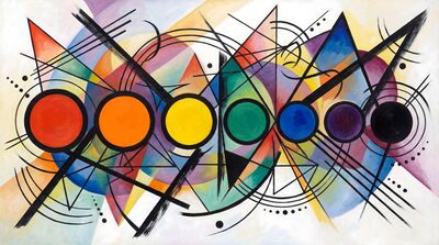 Planetary Alignment Abstract Canvas Painting