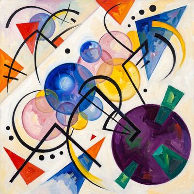 Soap Bubble Cluster Abstract Canvas Painting