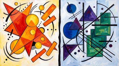 Parallel Worlds Abstract Canvas Wall Art