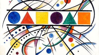 Geometric Rhythm Abstract Canvas Painting