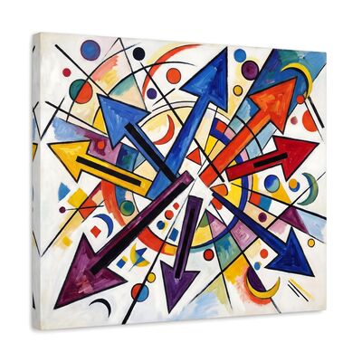 Arrow Composition Abstract Canvas Painting