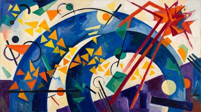 Symphony in Blue Abstract Canvas Painting
