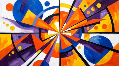 Orange Energy Abstract Canvas Painting