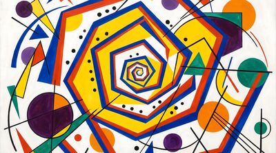 Spiral Force Abstract Canvas Wall Art