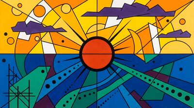 Abstract Horizon Canvas Wall Art