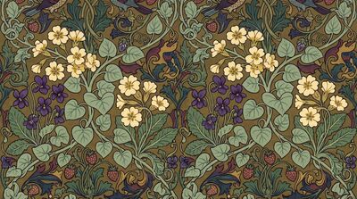 William Morris Primrose Path Canvas Wall Art