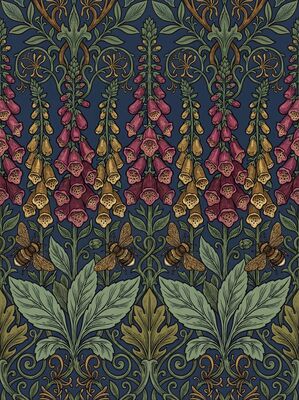 William Morris Foxglove Spire Canvas Painting