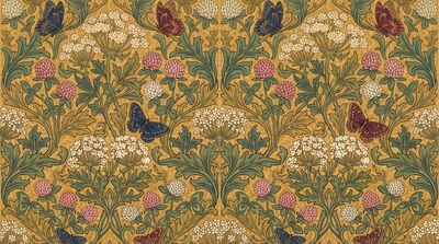 William Morris Meadowsweet and Clover Canvas Wall Art