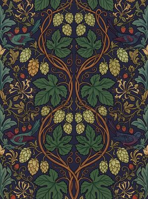 Hop Vine William Morris Canvas Wall Art