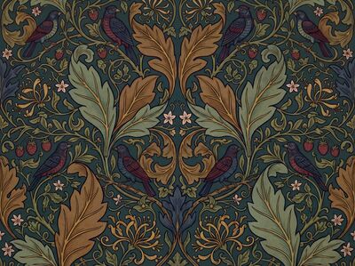 Tobacco Leaf William Morris Canvas Wall Art