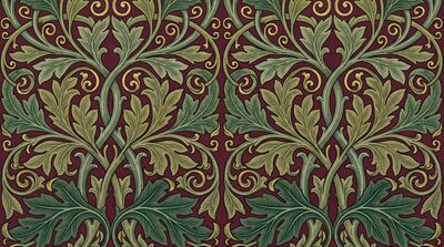 Winding Vine Arabesque William Morris Canvas Wall Art