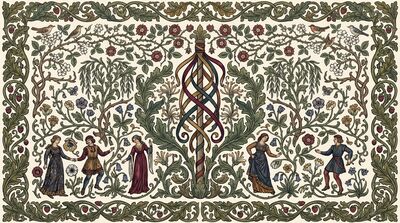 William Morris May Day Festival Tapestry Canvas Wall Art