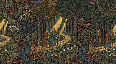 William Morris Pilgrim Path Canvas Wall Art