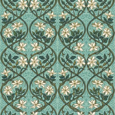 Jasmine Trail Repeat William Morris Canvas Wall Art