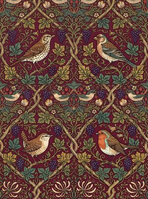 Vine and Bird William Morris Canvas Wall Art