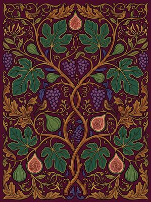 William Morris Fig and Vine Canvas Wall Art