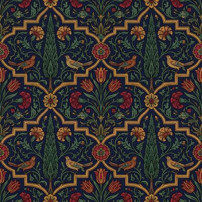 Persian Garden William Morris Canvas Wall Art