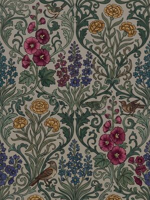 William Morris Kelmscott Manor Flowers Canvas Wall Art