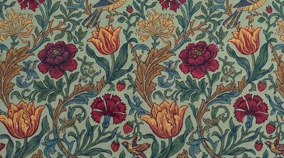 William Morris Printed Cotton Floral Canvas Wall Art